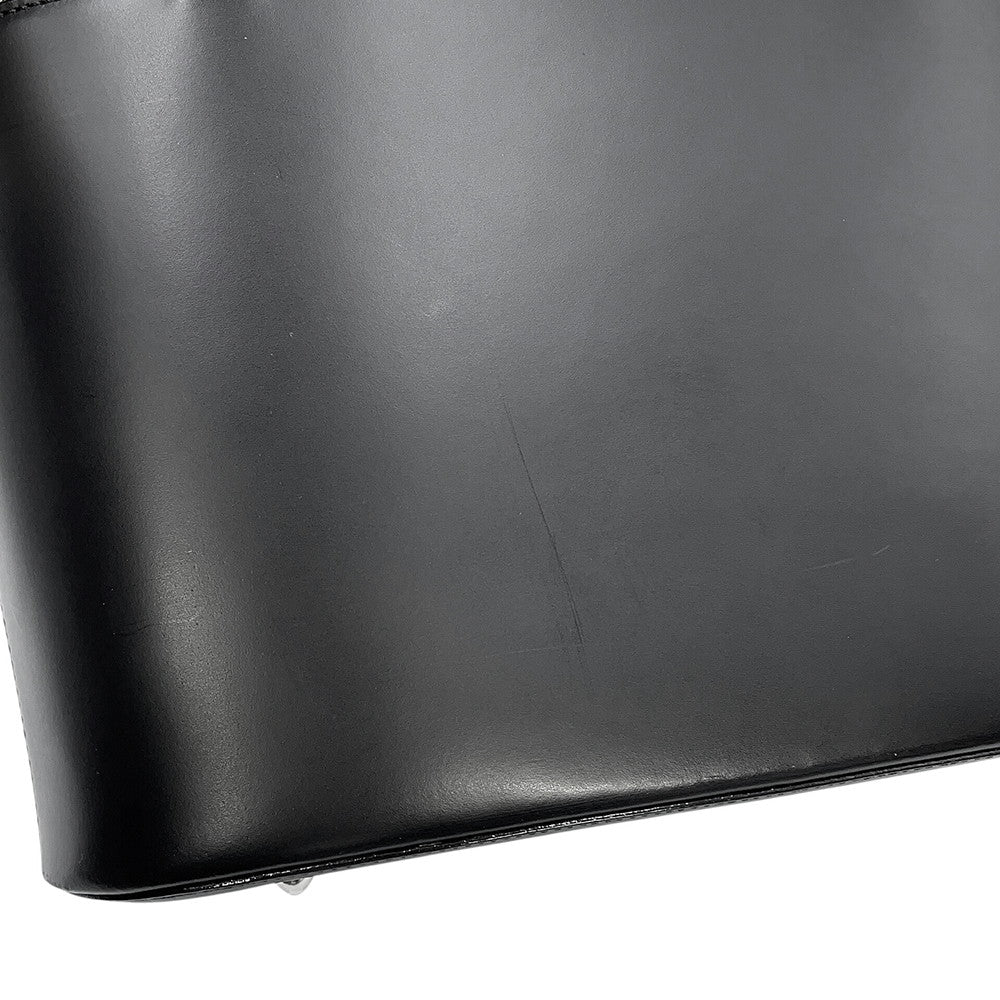 BURBERRY Nova Check Shoulder Bag Black Leather Canvas