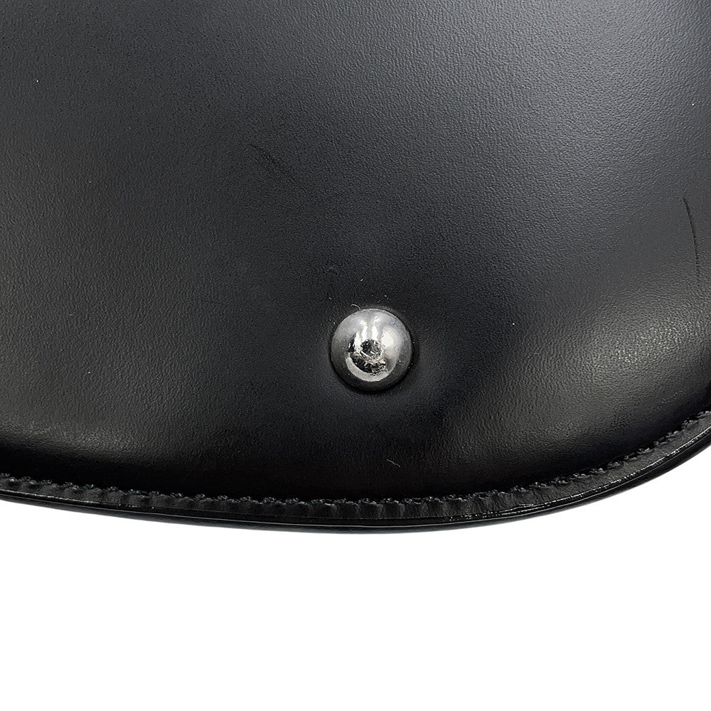 BURBERRY Nova Check Shoulder Bag Black Leather Canvas