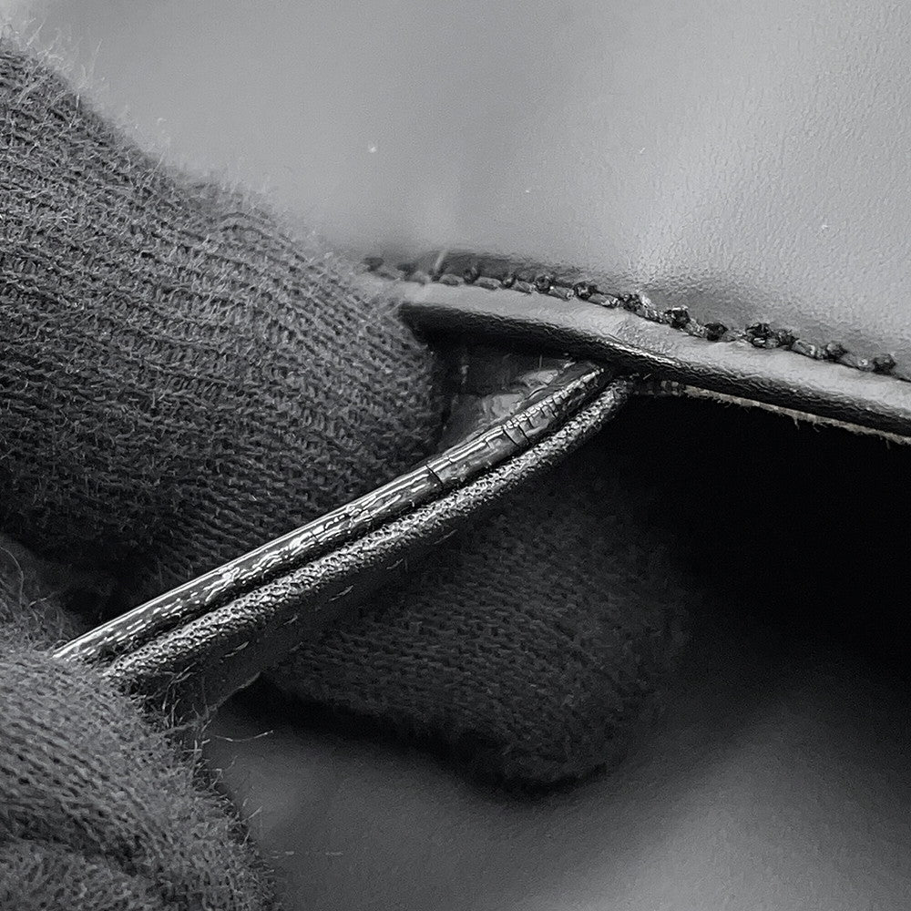 BURBERRY Nova Check Shoulder Bag Black Leather Canvas
