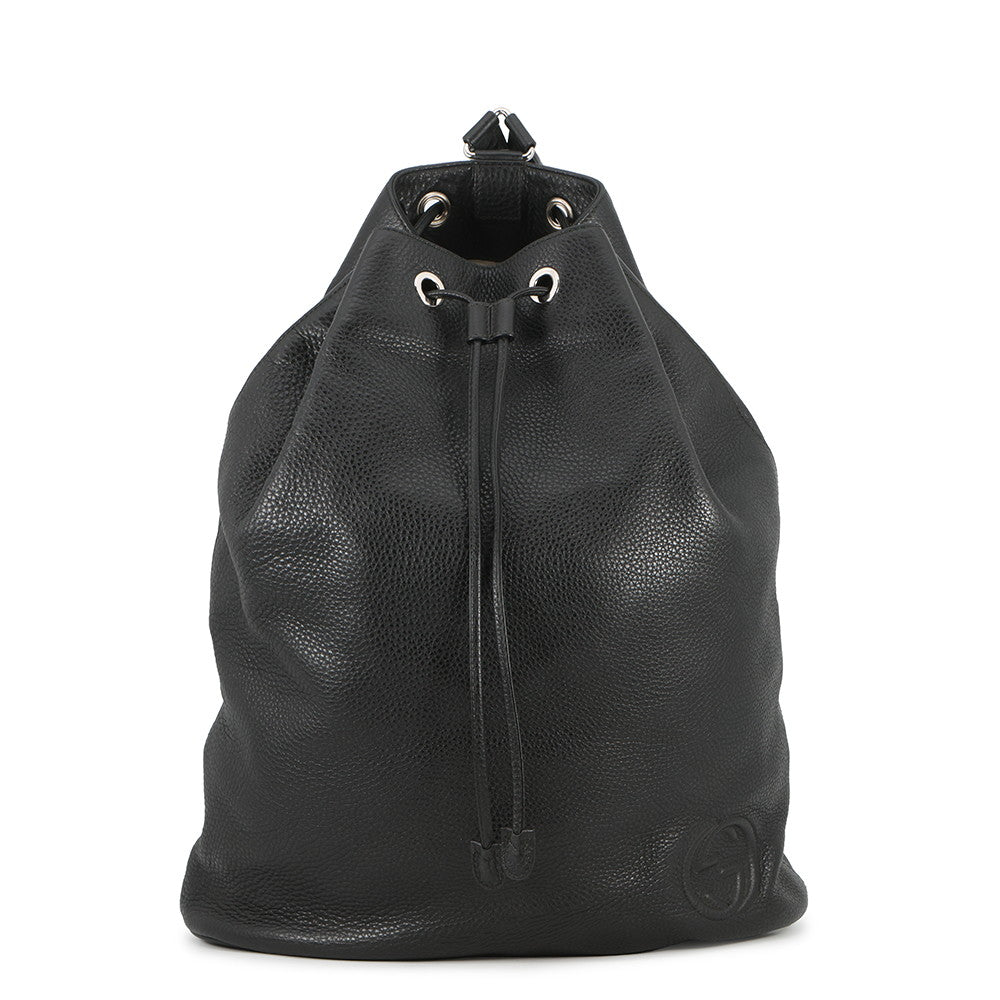 GUCCI Soho Drawstring BagBackpack Black368587 493075 Leather