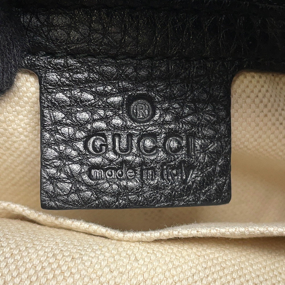 GUCCI Soho Drawstring BagBackpack Black368587 493075 Leather