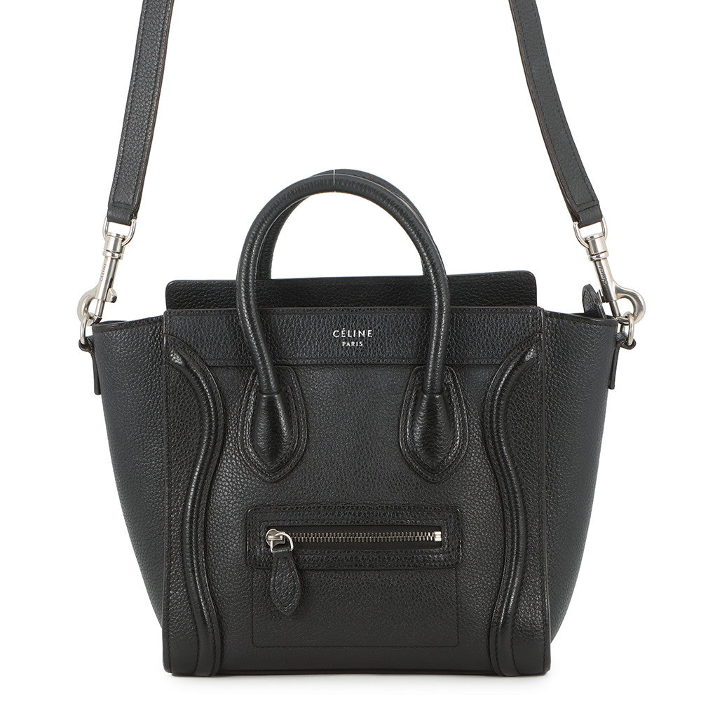 CELINE Luggage Black168243 Leather Size Nano
