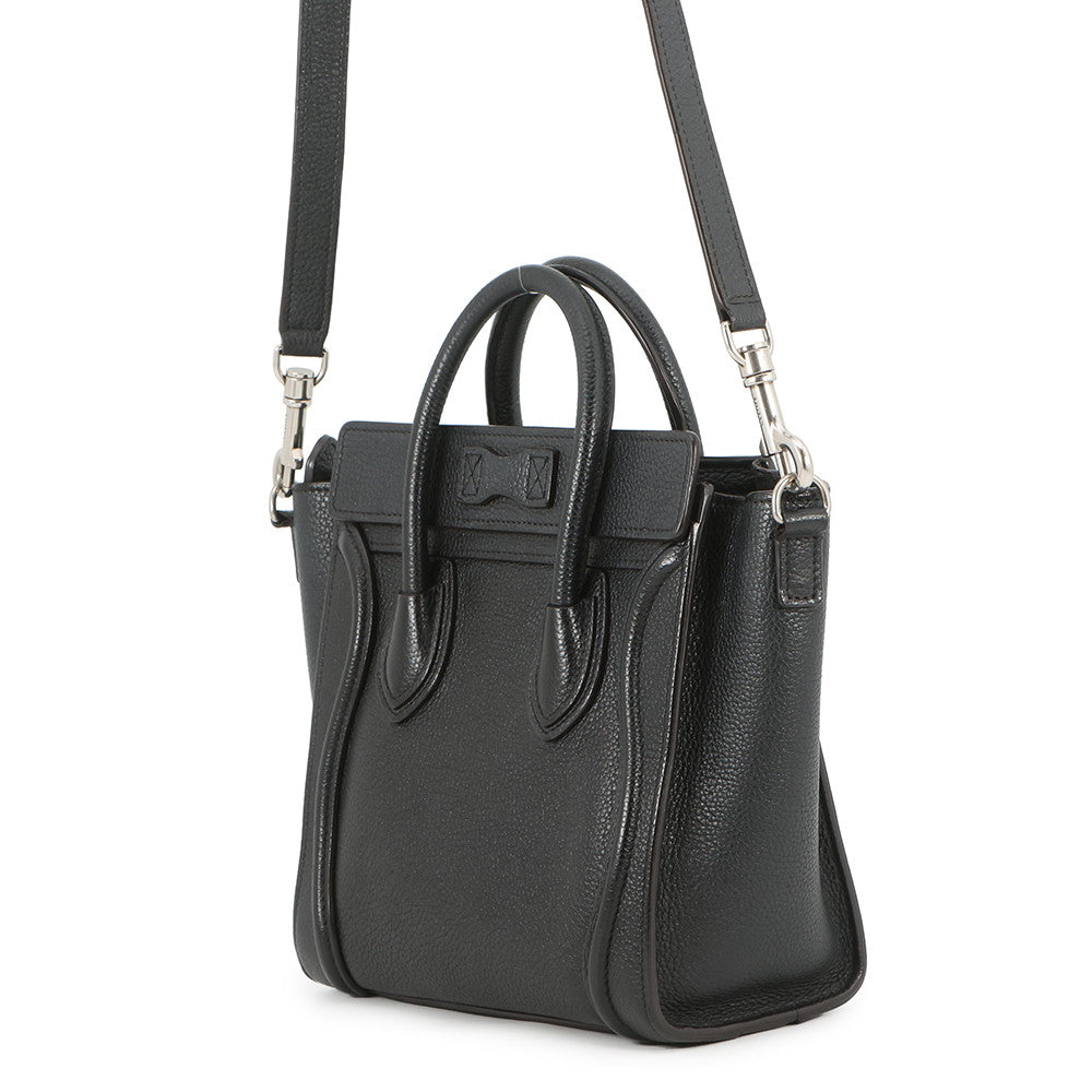 CELINE Luggage Black168243 Leather Size Nano