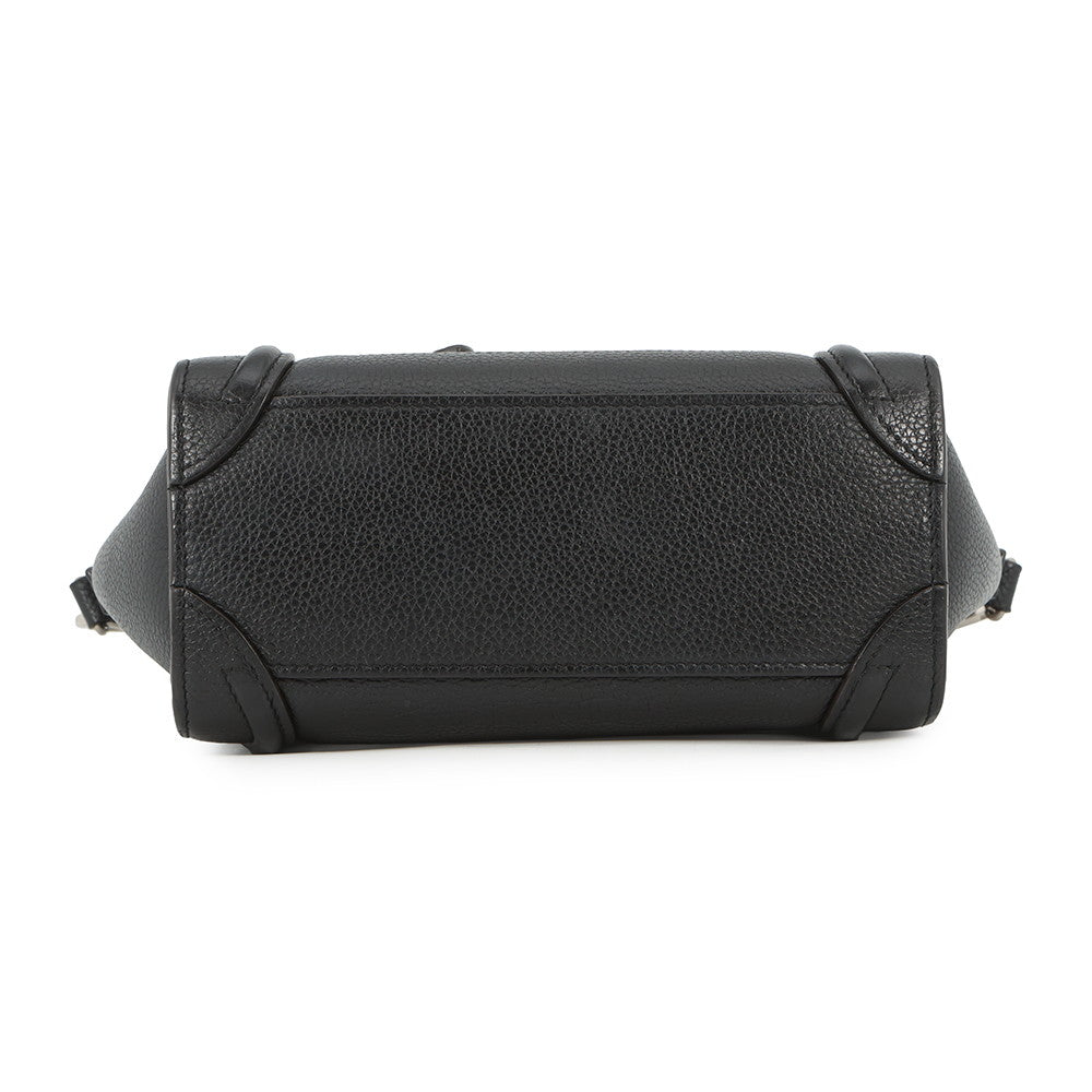 CELINE Luggage Black168243 Leather Size Nano