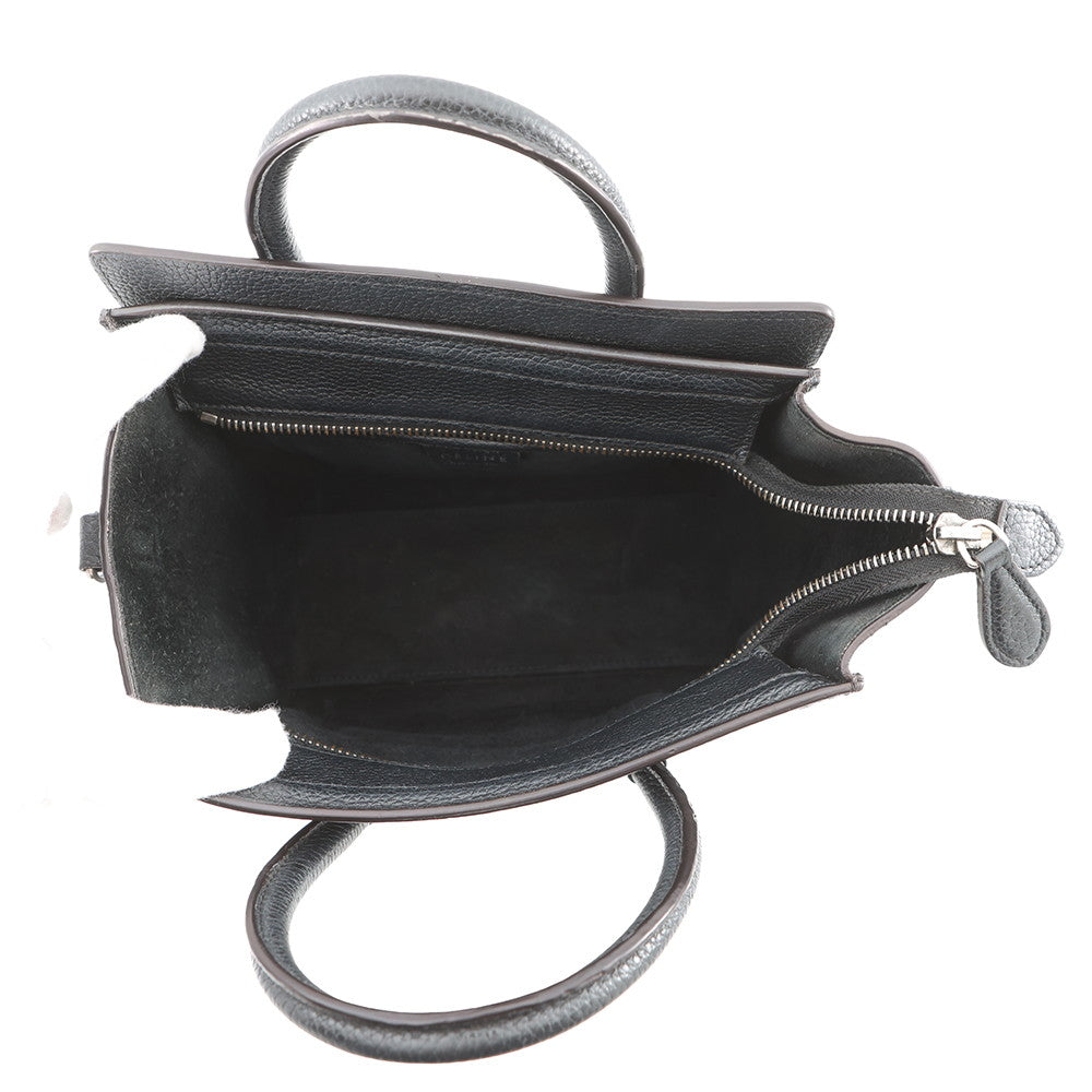CELINE Luggage Black168243 Leather Size Nano