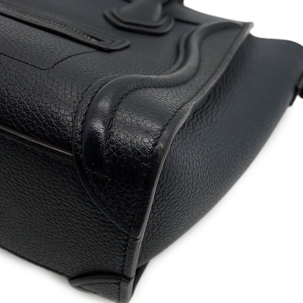 CELINE Luggage Black168243 Leather Size Nano