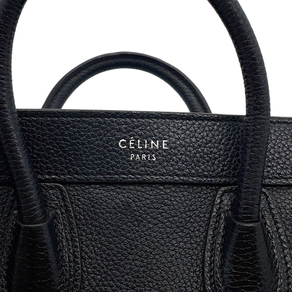 CELINE Luggage Black168243 Leather Size Nano
