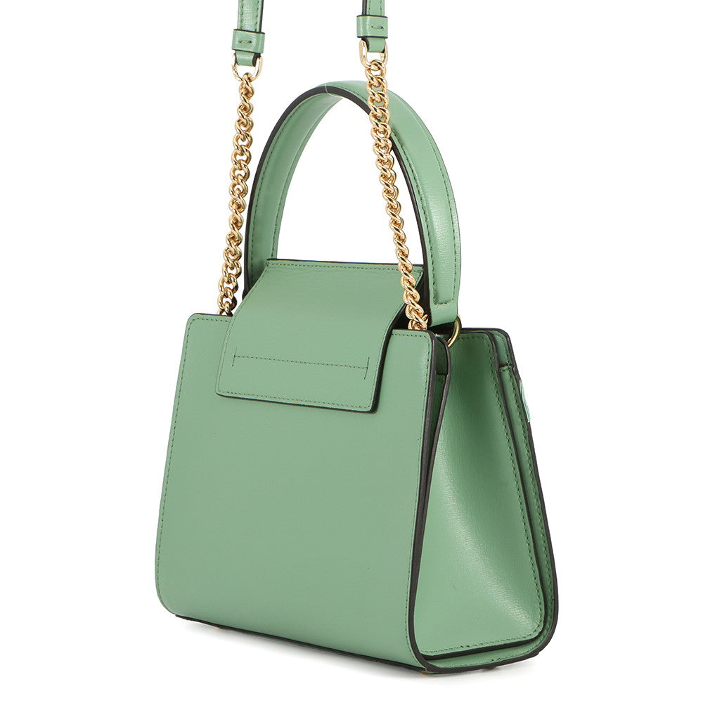 Ferragamo Vala ribbon 2wayChainShoulder Bag Light Green21I282 Leather