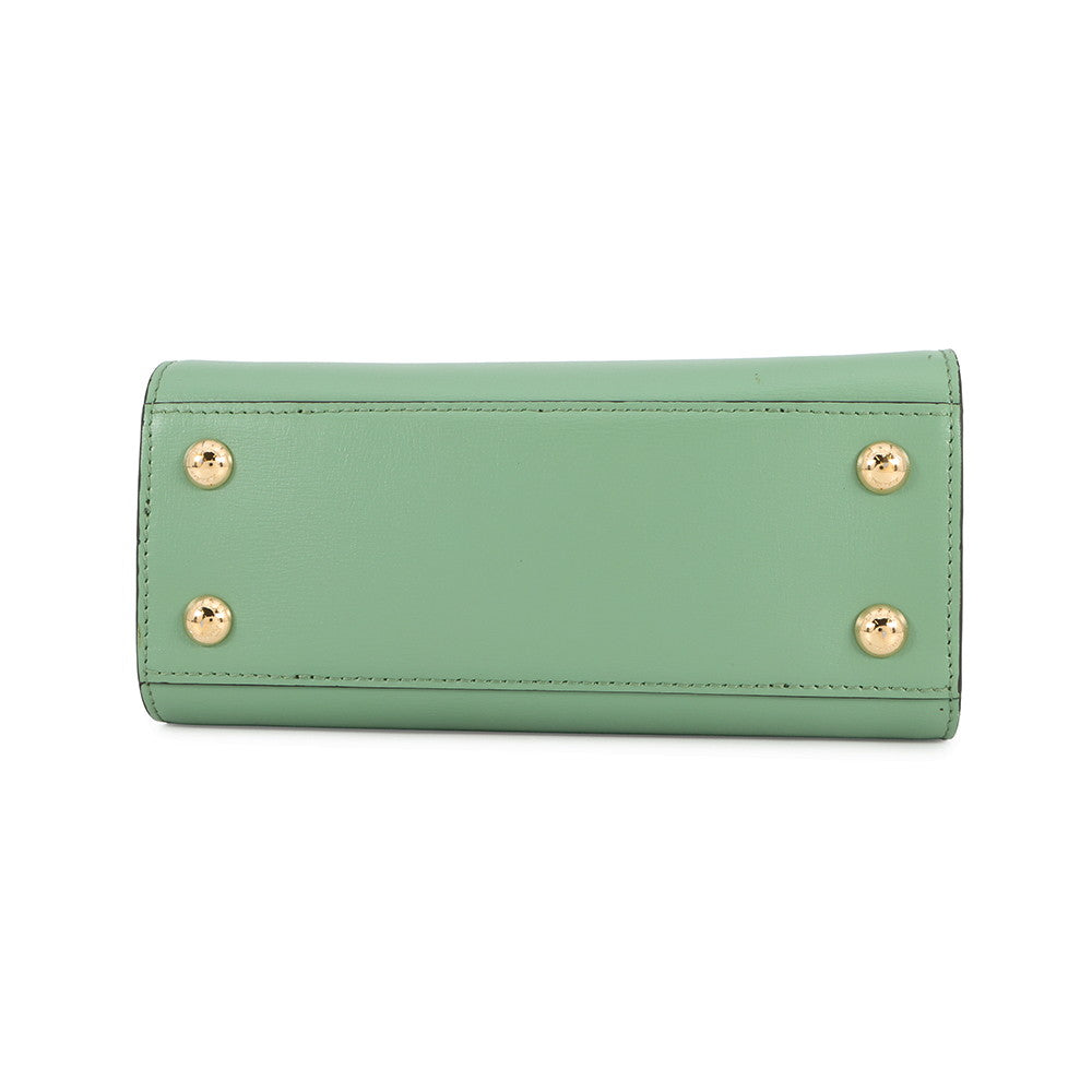 Ferragamo Vala ribbon 2wayChainShoulder Bag Light Green21I282 Leather