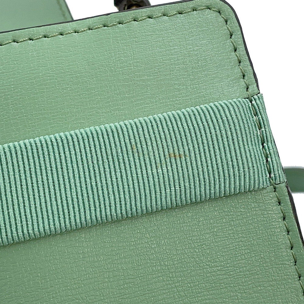 Ferragamo Vala ribbon 2wayChainShoulder Bag Light Green21I282 Leather