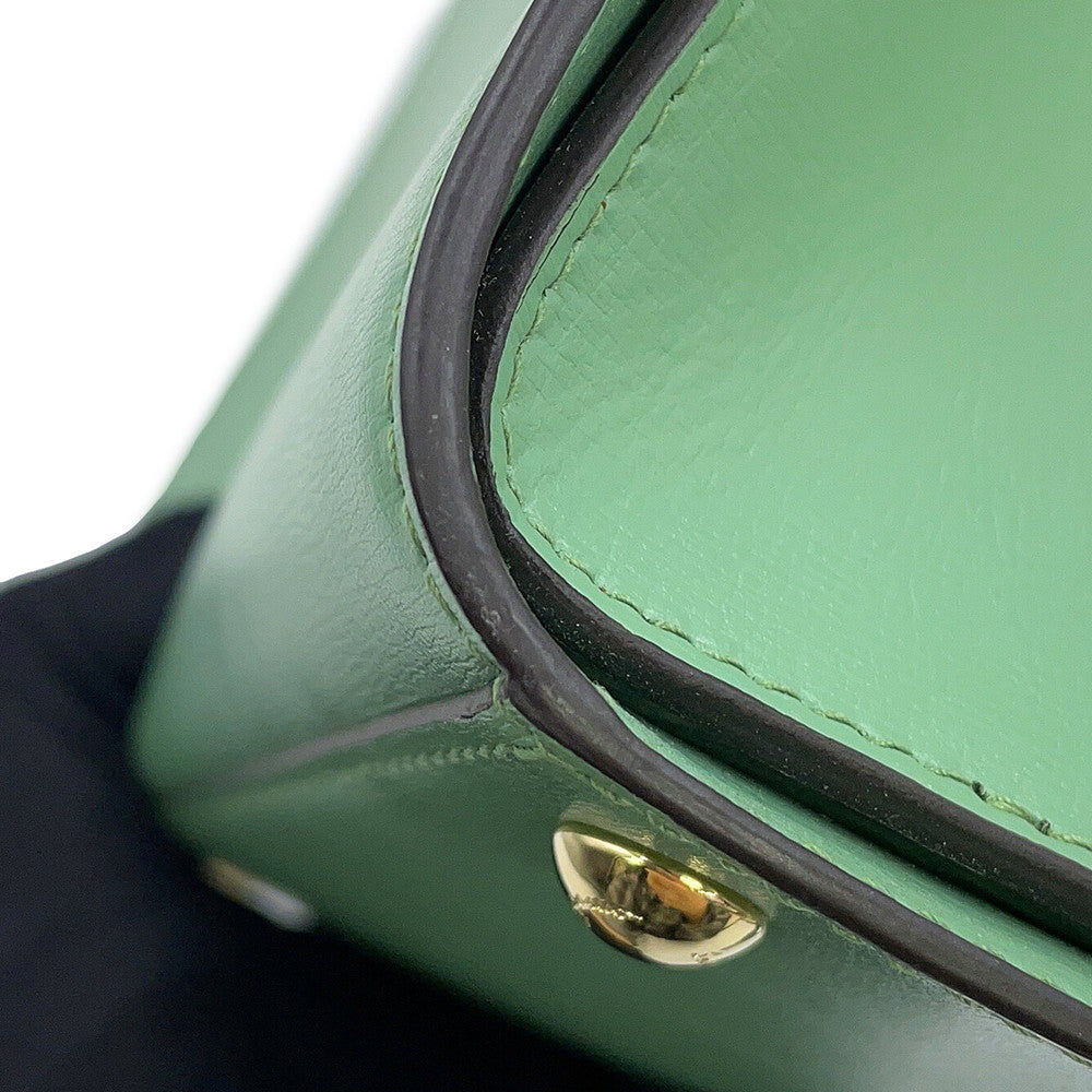 Ferragamo Vala ribbon 2wayChainShoulder Bag Light Green21I282 Leather