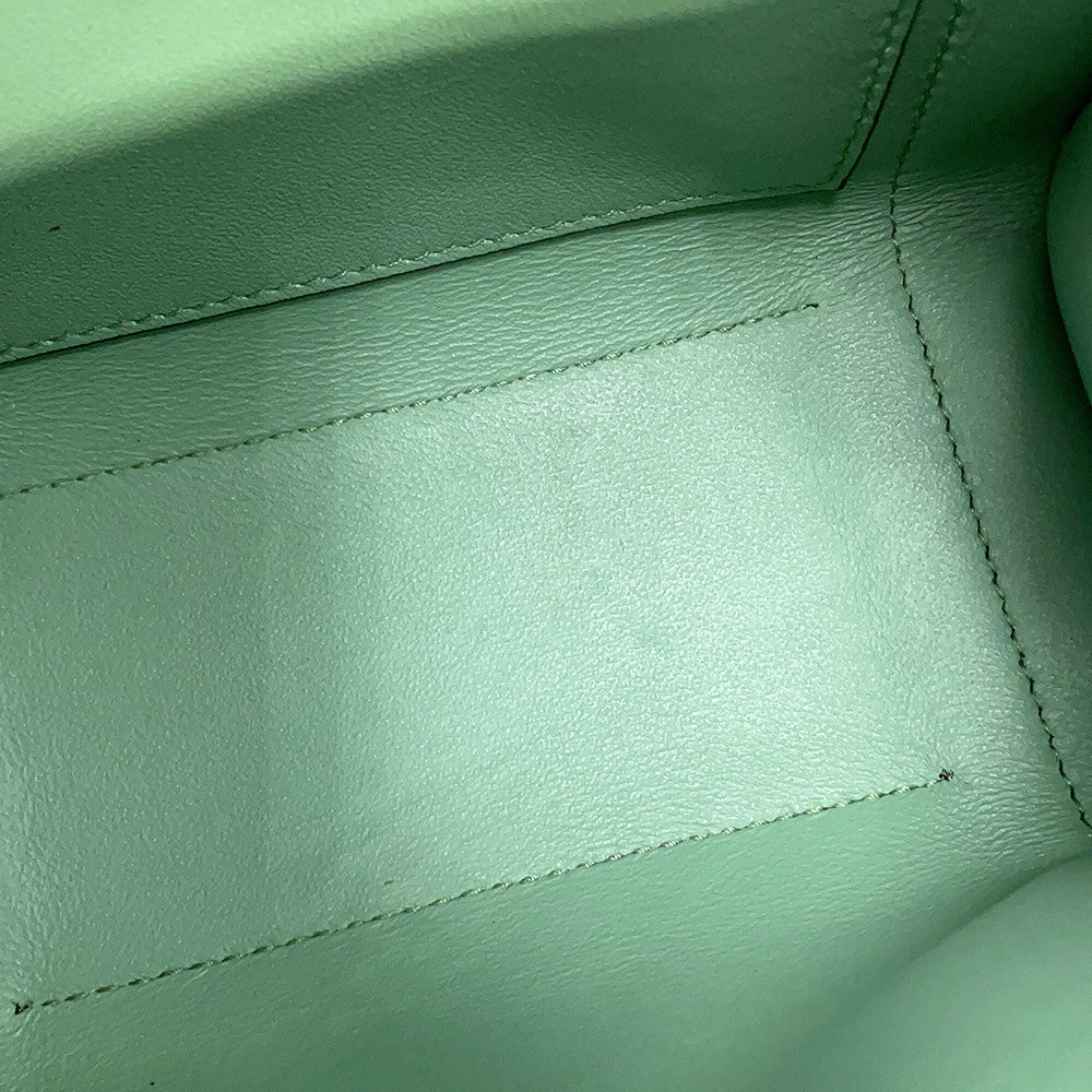 Ferragamo Vala ribbon 2wayChainShoulder Bag Light Green21I282 Leather
