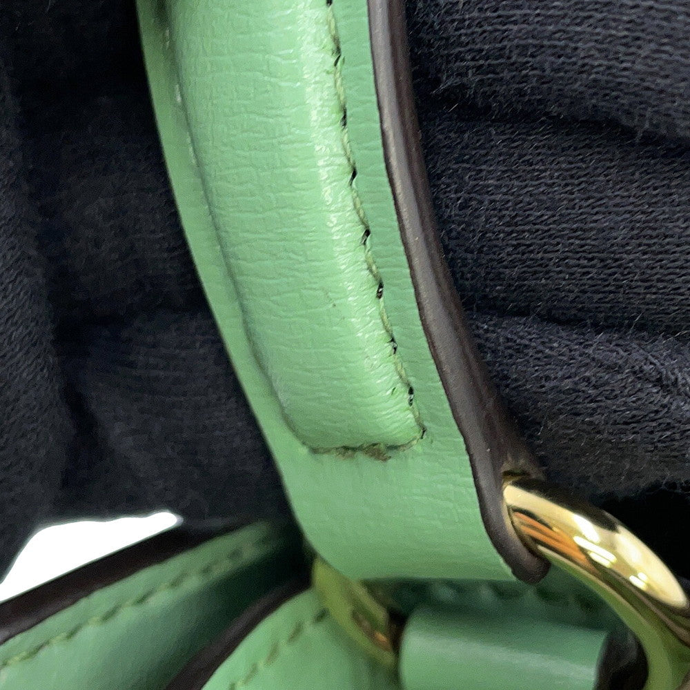 Ferragamo Vala ribbon 2wayChainShoulder Bag Light Green21I282 Leather