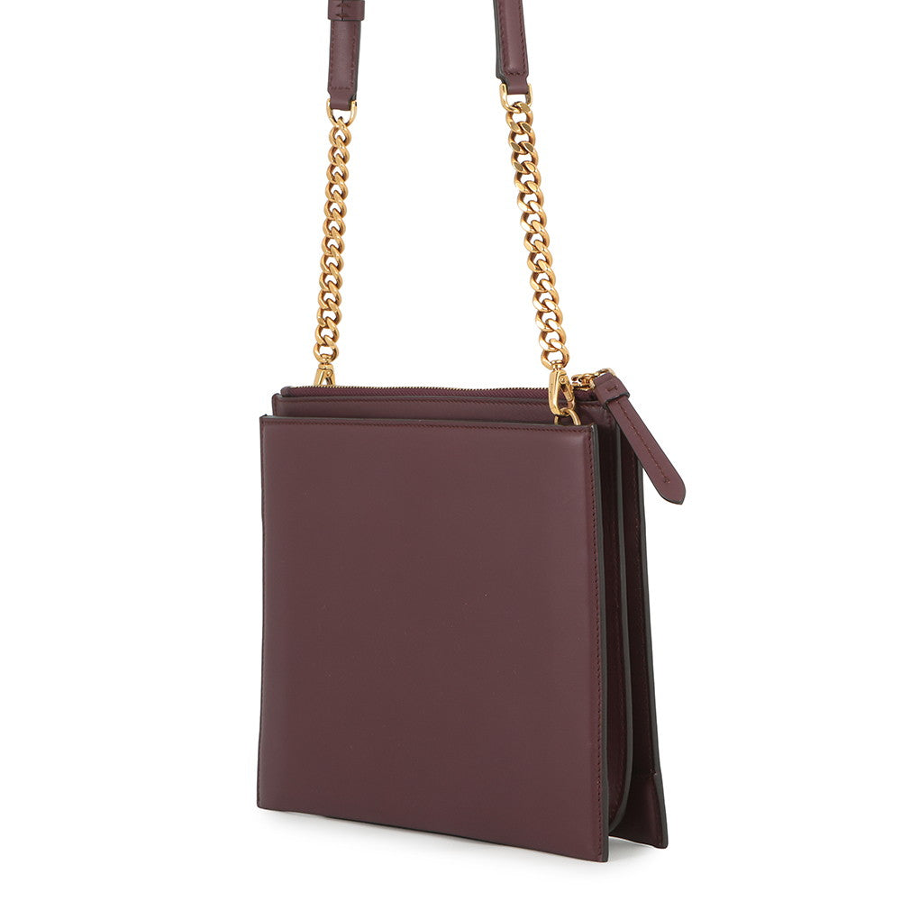 Ferragamo Gancini Shoulder Bag Wine21I013 724605 Leather