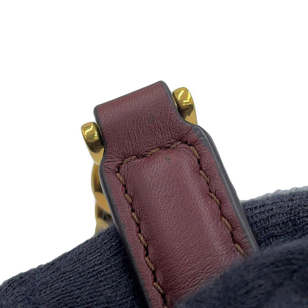 Ferragamo Gancini Shoulder Bag Wine21I013 724605 Leather