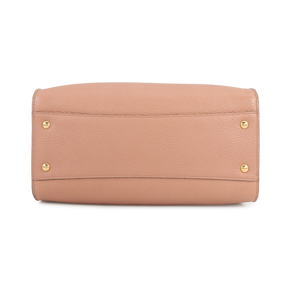 Ferragamo Amy Gancini Tote Bag Pink/Gold21F216 Leather