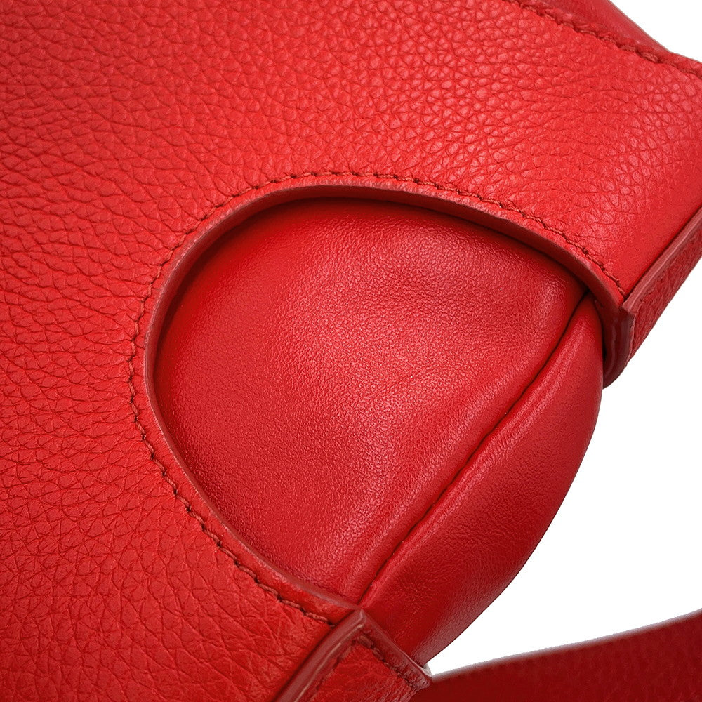 Ferragamo Cut-out Shoulder Bag Red214956 Leather