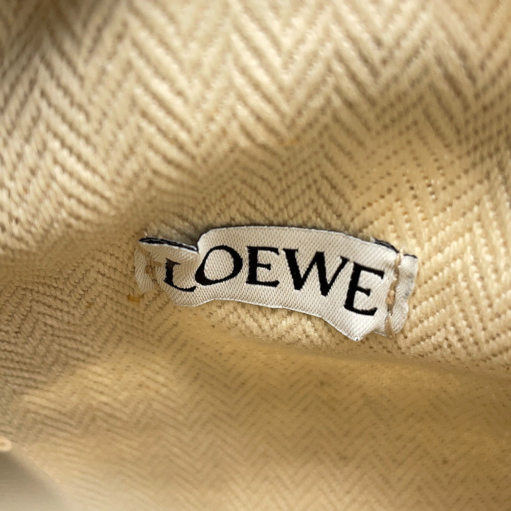 LOEWE Anagram Cutout Shoulder Bag BrownC922Y62X07 Leather Canvas