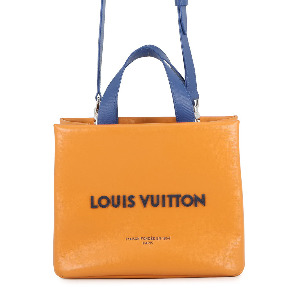LOUIS VUITTON Shopper Tote SaffronM15237 Leather Size MINI