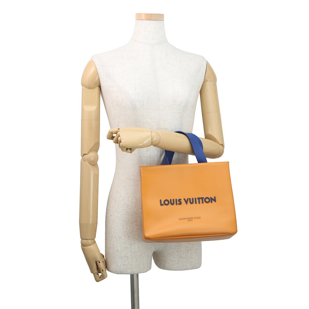 LOUIS VUITTON Shopper Tote SaffronM15237 Leather Size MINI
