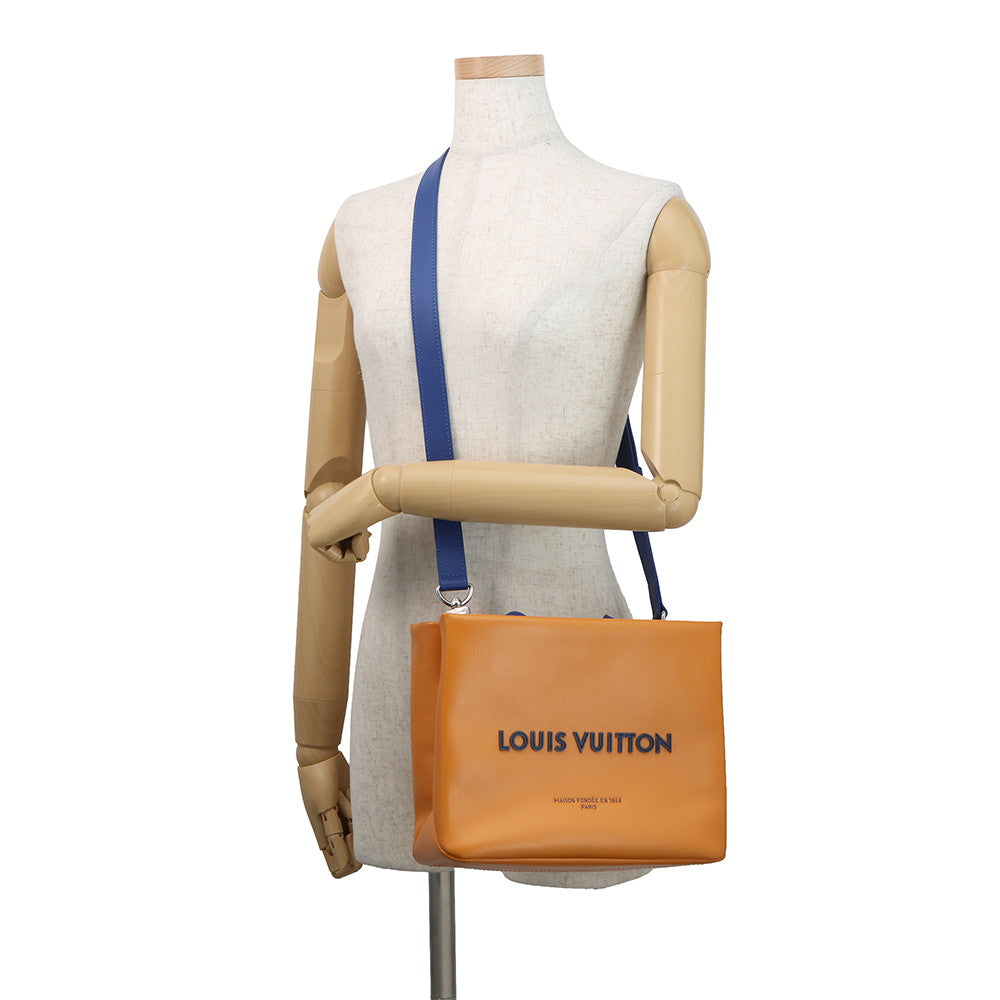 LOUIS VUITTON Shopper Tote SaffronM15237 Leather Size MINI
