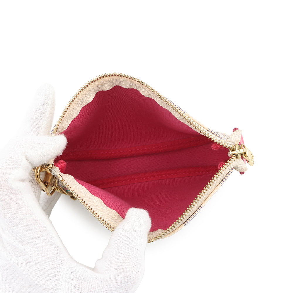LOUIS VUITTON Pochette Accessoires PinkN60487 Damier Azur Vivienne
