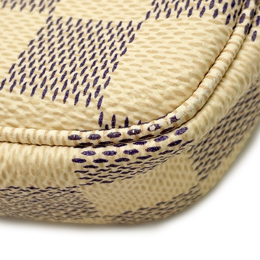 LOUIS VUITTON Pochette Accessoires PinkN60487 Damier Azur Vivienne