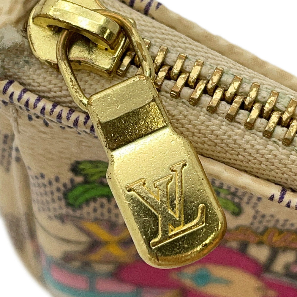 LOUIS VUITTON Pochette Accessoires PinkN60487 Damier Azur Vivienne