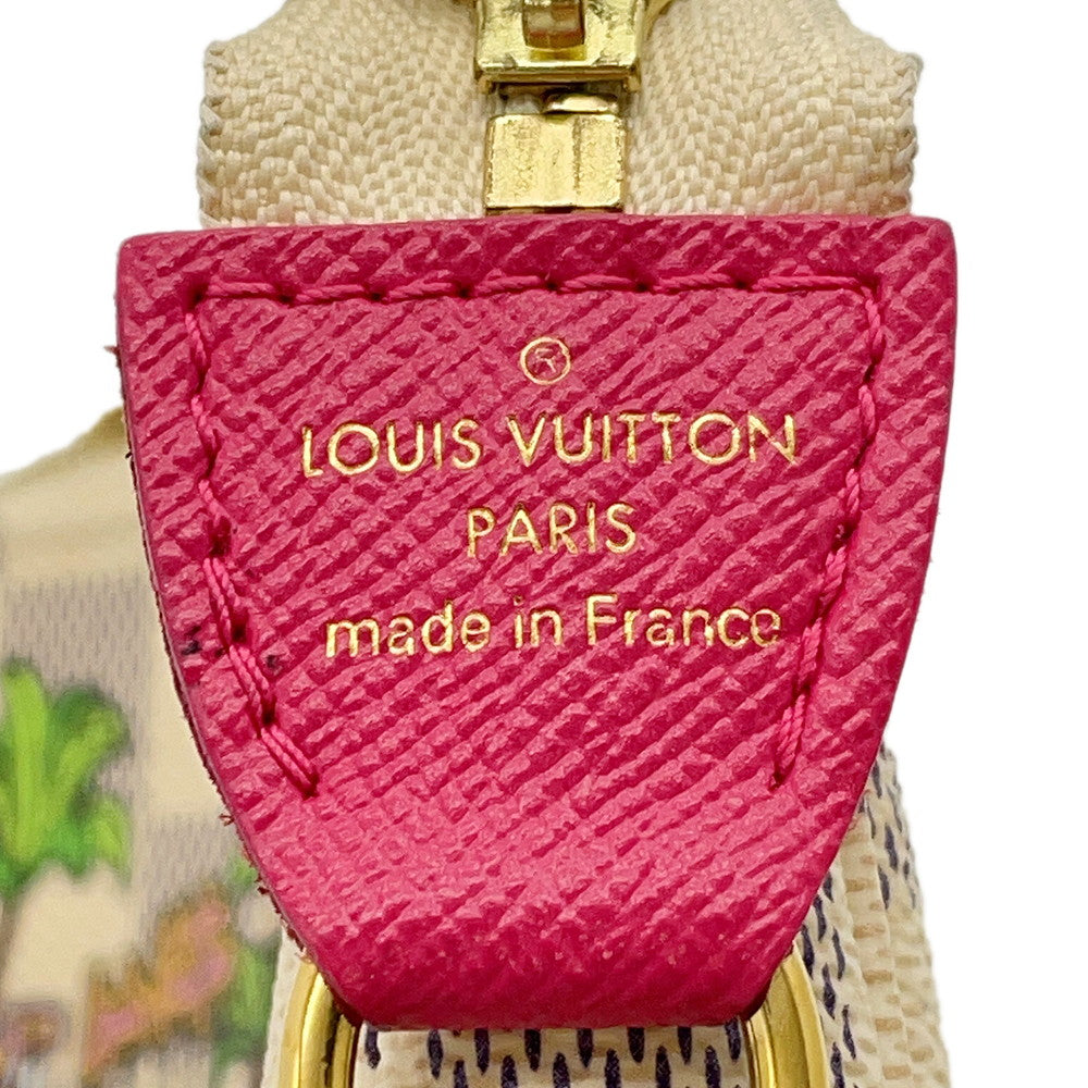LOUIS VUITTON Pochette Accessoires PinkN60487 Damier Azur Vivienne