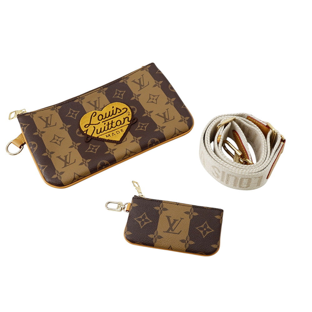LOUIS VUITTON Trio Messenger BrownM45965 Monogram Stripe LV Squared