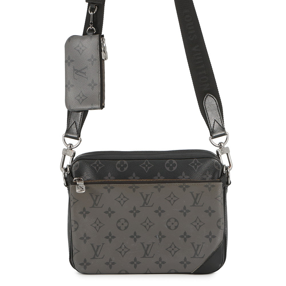 LOUIS VUITTON Trio Messenger NoirM69443 Monogram Eclipse Monogram Eclipse Reverse