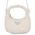 PRADA Nappa Handbag White1BA384 Leather