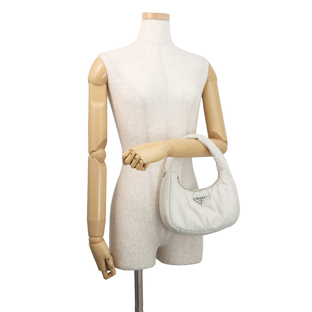 PRADA Nappa Handbag White1BA384 Leather