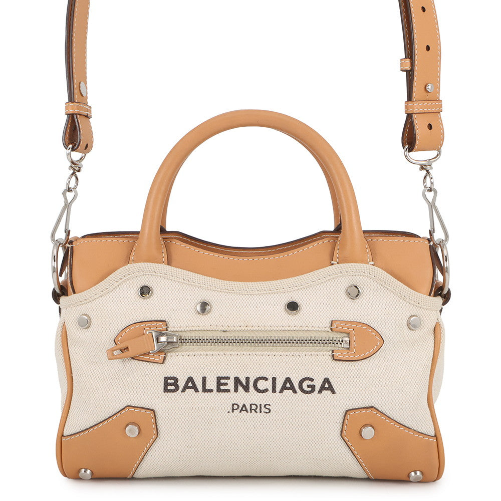 BALENCIAGA Belhara Brown/Natural419993 9260 Leather Canvas