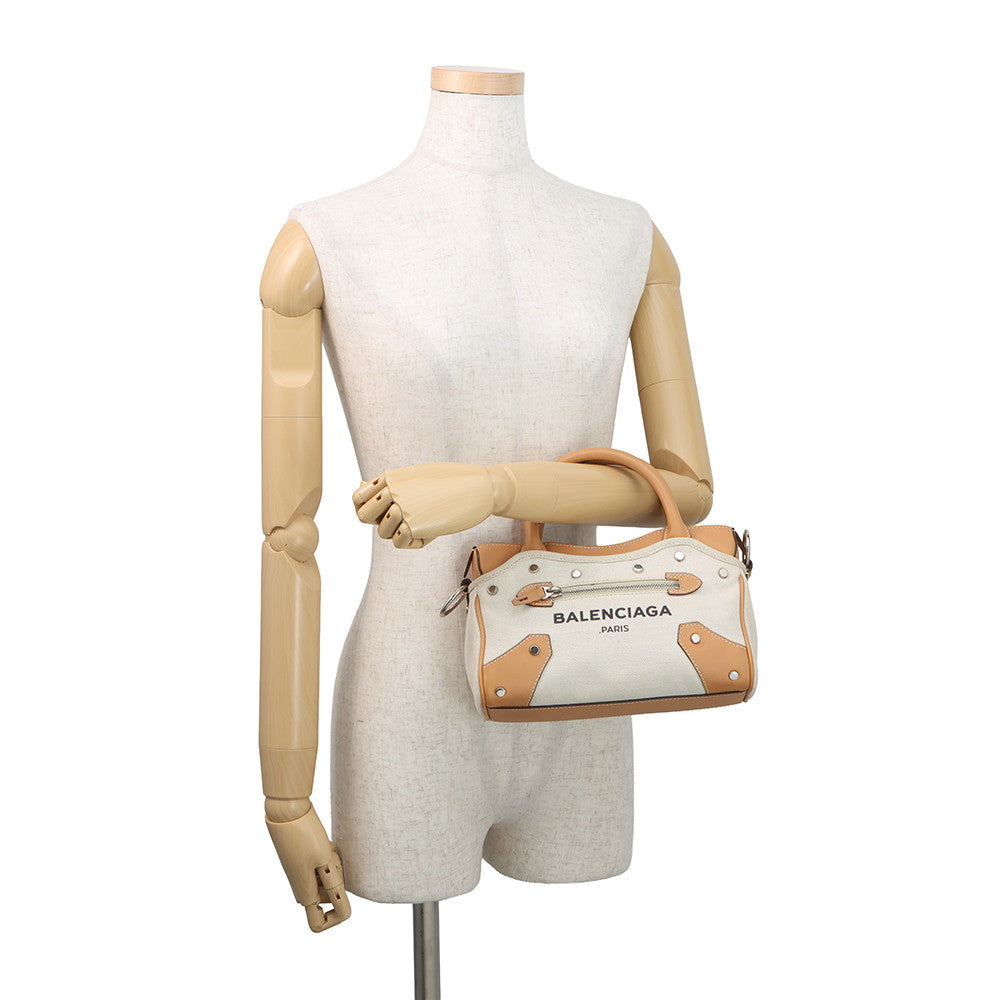 BALENCIAGA Belhara Brown/Natural419993 9260 Leather Canvas