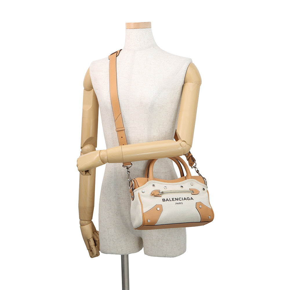 BALENCIAGA Belhara Brown/Natural419993 9260 Leather Canvas