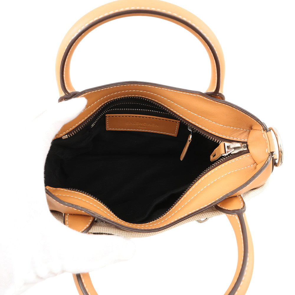 BALENCIAGA Belhara Brown/Natural419993 9260 Leather Canvas
