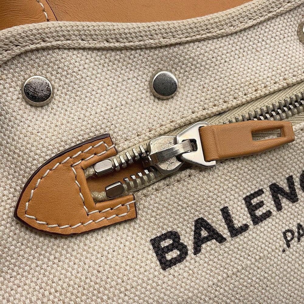 BALENCIAGA Belhara Brown/Natural419993 9260 Leather Canvas