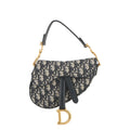 Dior Oblique Saddlebag Navy/BeigeM0447CTZQ_M928 Canvas Leather Size Mini