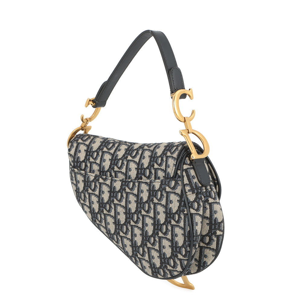 Dior Oblique Saddlebag Navy/BeigeM0447CTZQ_M928 Canvas Leather Size Mini