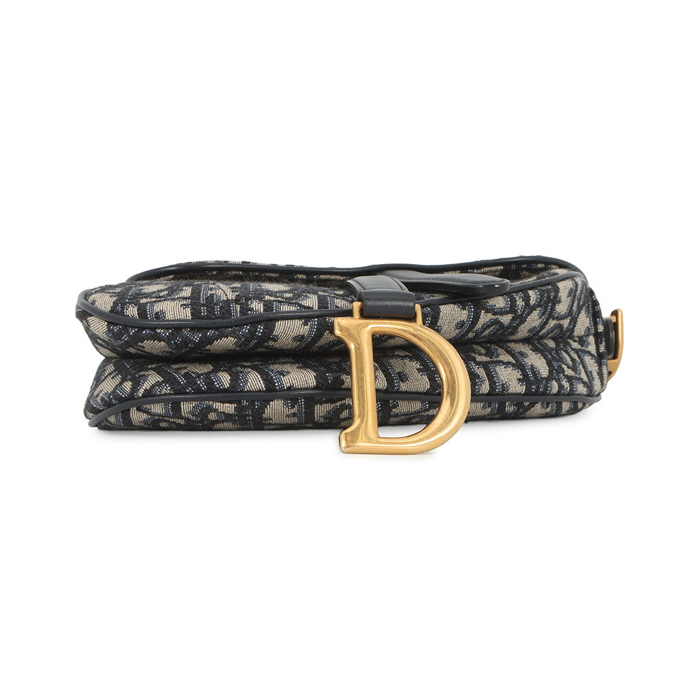 Dior Oblique Saddlebag Navy/BeigeM0447CTZQ_M928 Canvas Leather Size Mini