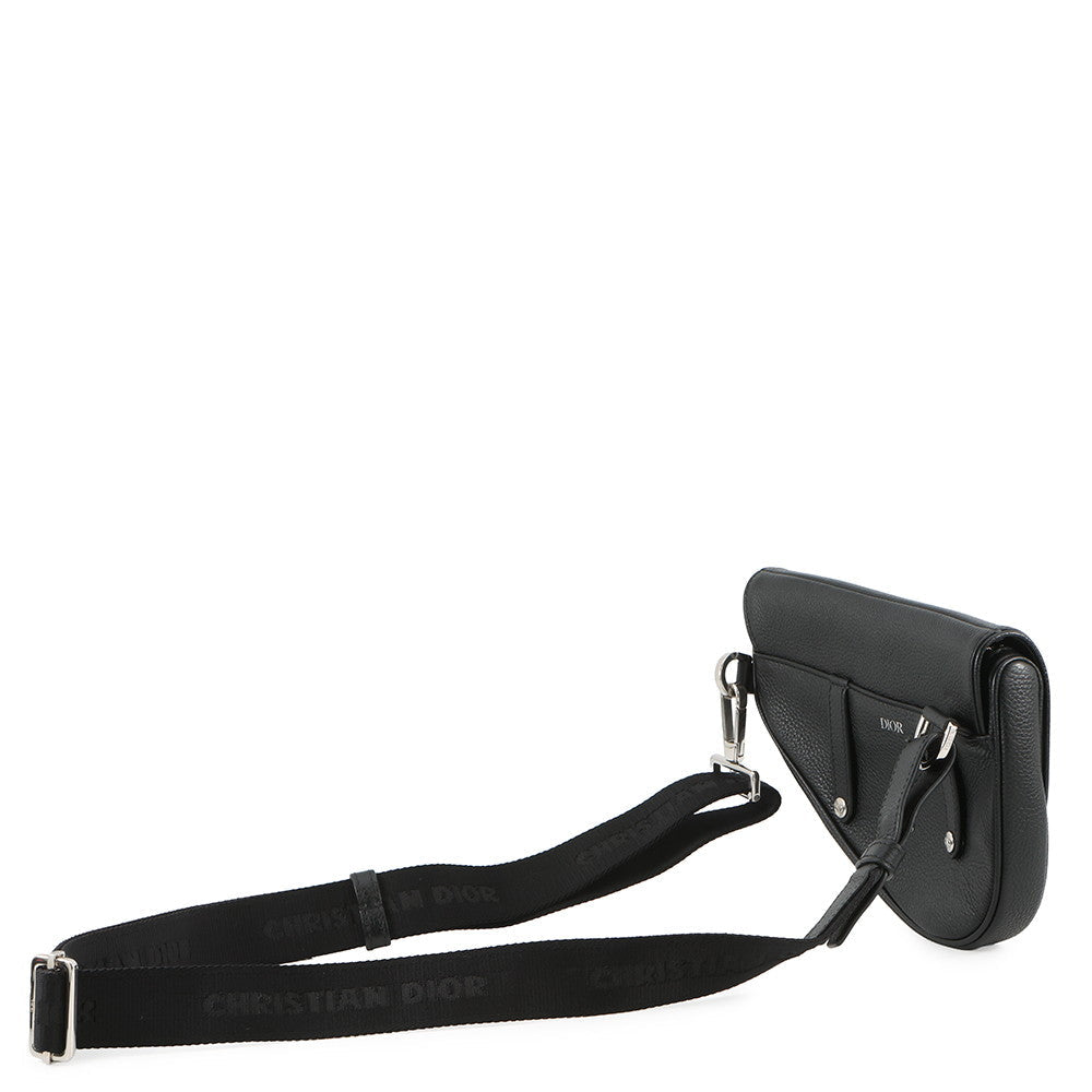 Dior Saddle Crossbody Bag Black Leather