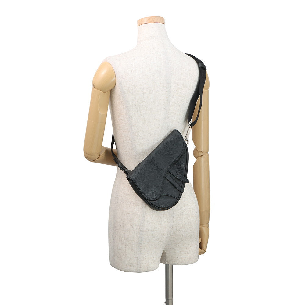 Dior Saddle Crossbody Bag Black Leather