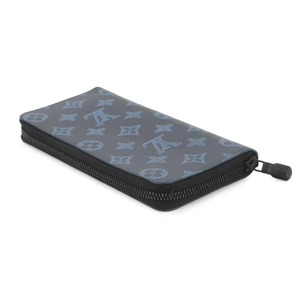 LOUIS VUITTON Zippy wallet Vertical NavyM80423 Monogram Shadow
