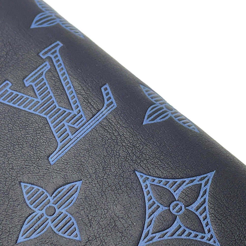 LOUIS VUITTON Zippy wallet Vertical NavyM80423 Monogram Shadow
