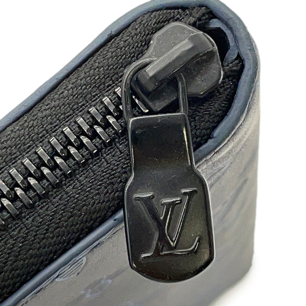 LOUIS VUITTON Zippy wallet Vertical NavyM80423 Monogram Shadow