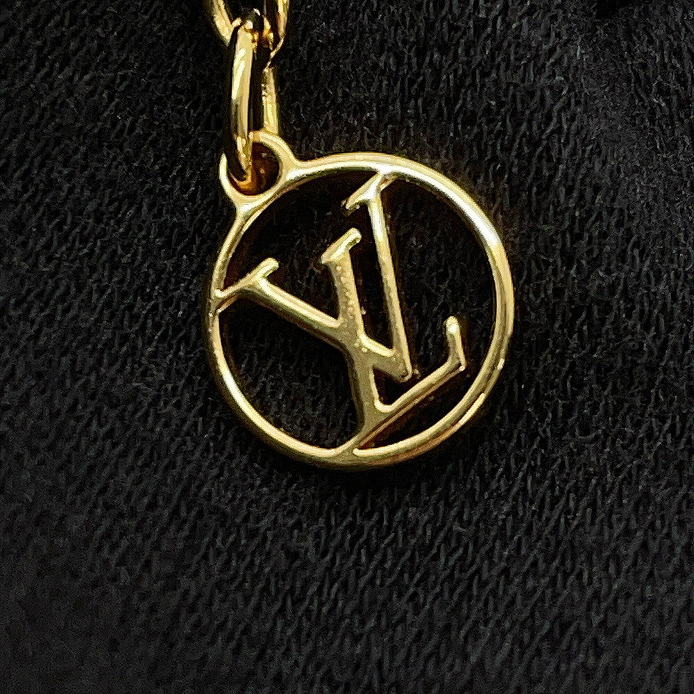 LOUIS VUITTON LV Flora Gram NecklaceM00981 Gold Plated Resin