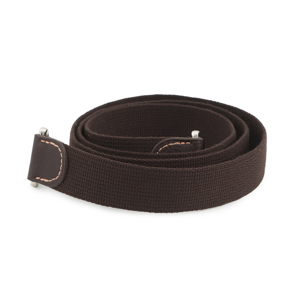 HERMES Garden Party Strap Marron Leather Canvas