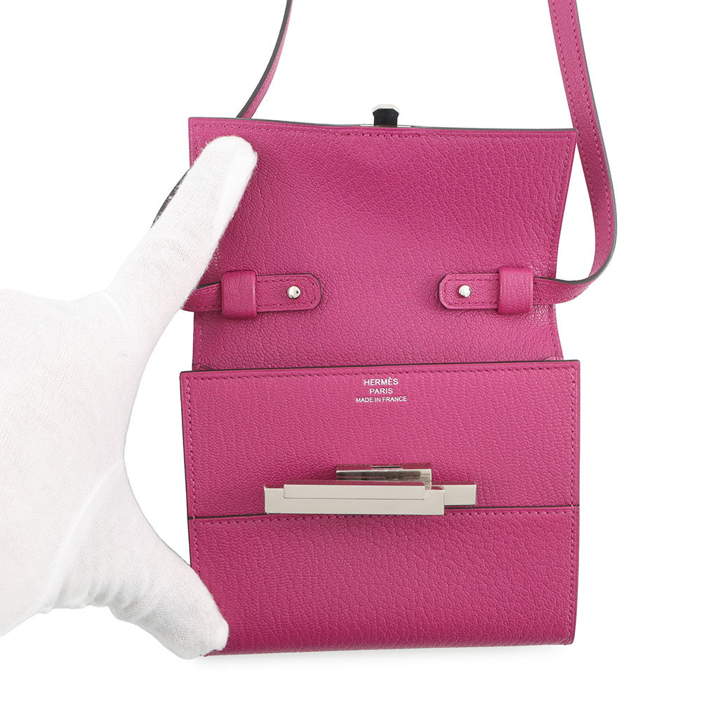 HERMES Cinetic To-Go Rose Purple Chevre Myzore Goatskin
