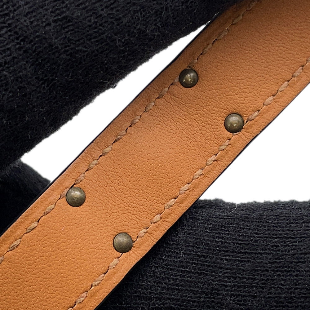 HERMES Kelly Bracelet Size S Black Swift Leather